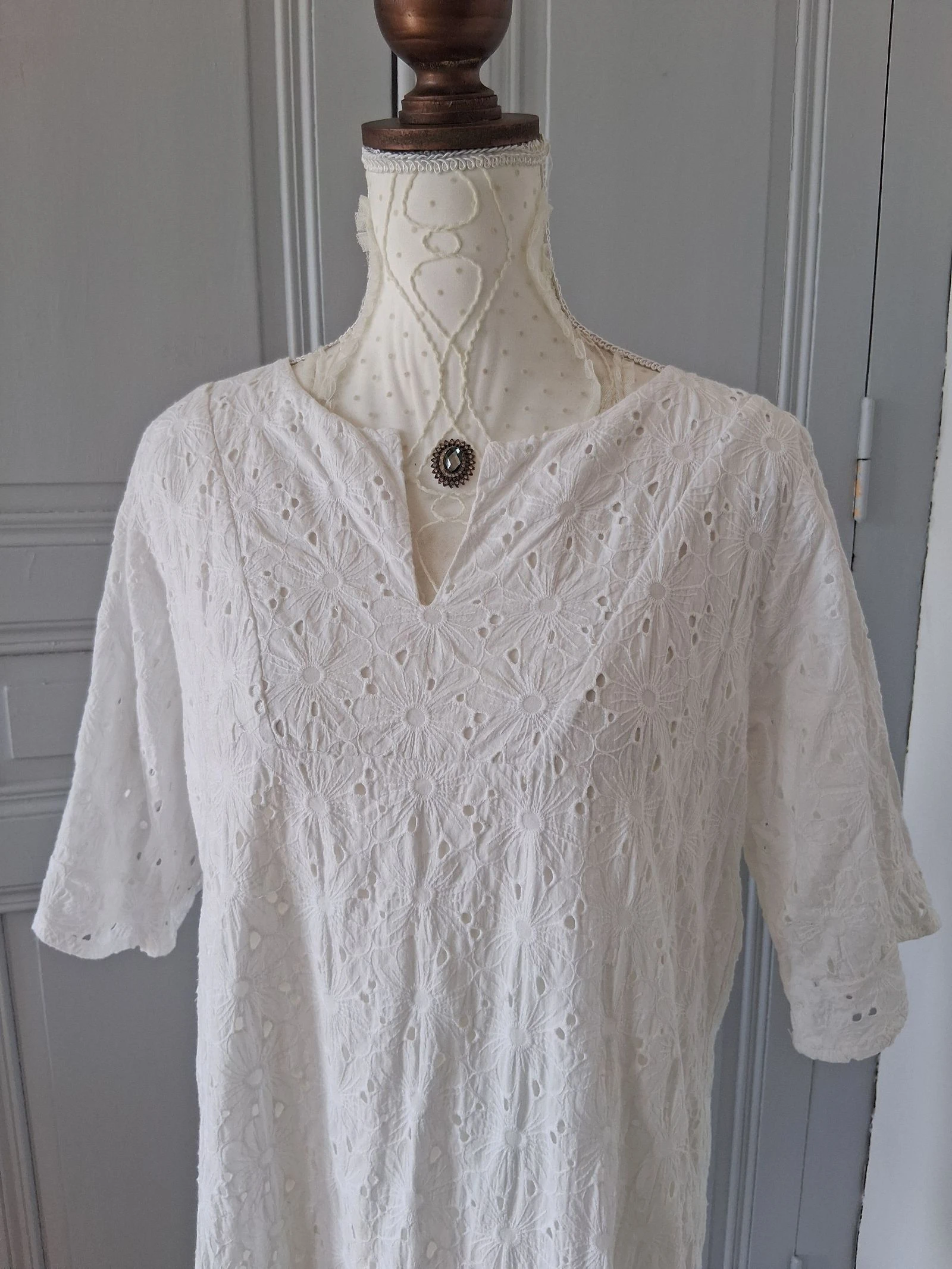 Vestido de encaje blanco - Freeman T. Porter - Talla M – photo 2